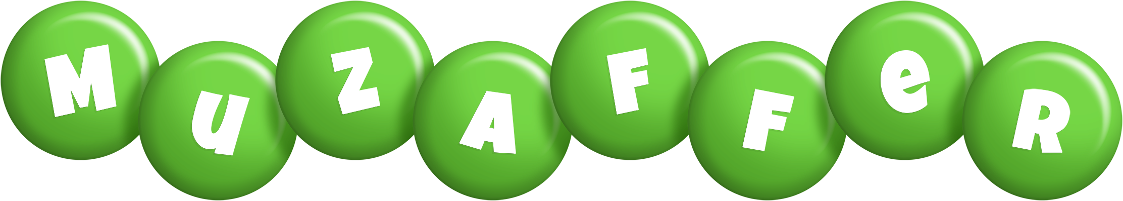 Muzaffer candy-green logo