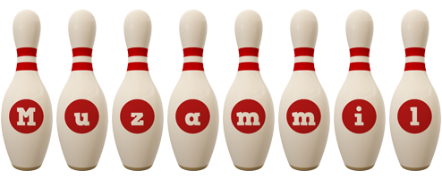 Muzammil bowling-pin logo
