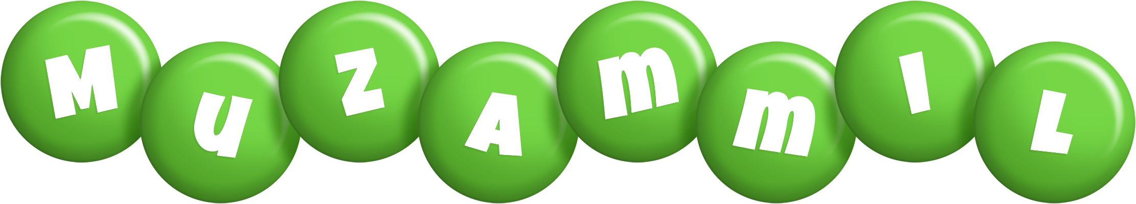 Muzammil candy-green logo