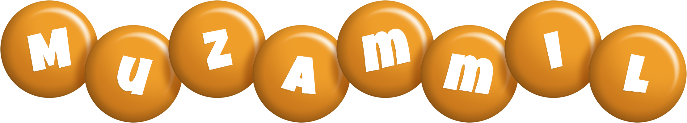 Muzammil candy-orange logo