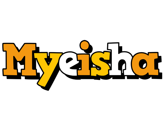 Myeisha cartoon logo