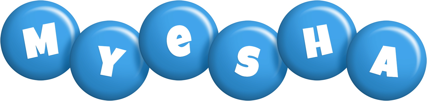 Myesha candy-blue logo
