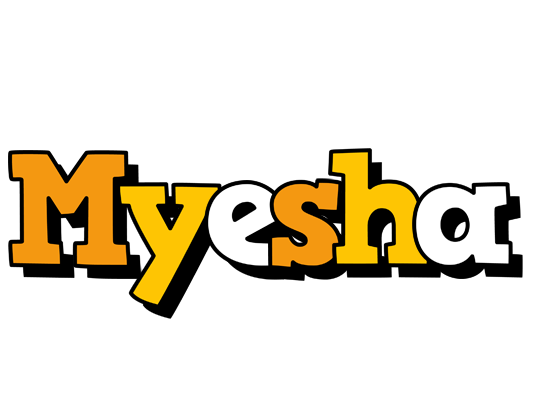 Myesha cartoon logo