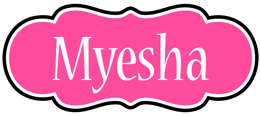 Myesha invitation logo