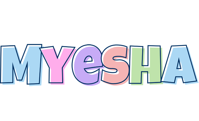 Myesha pastel logo