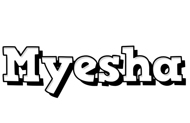 Myesha snowing logo