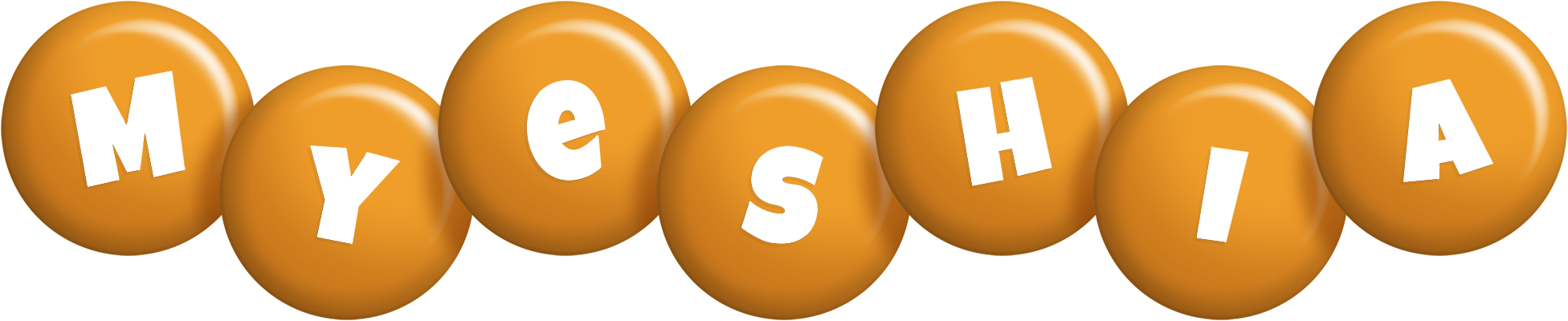 Myeshia candy-orange logo