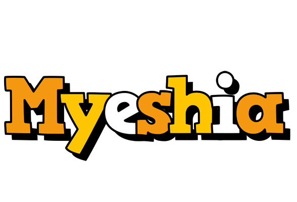 Myeshia cartoon logo