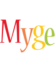 Myge birthday logo