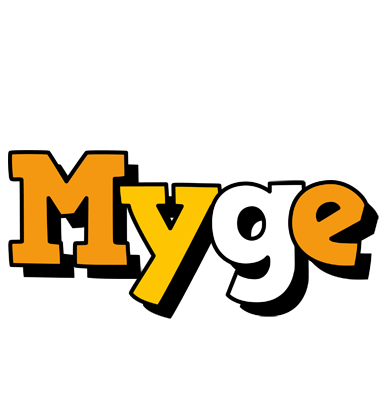 Myge cartoon logo