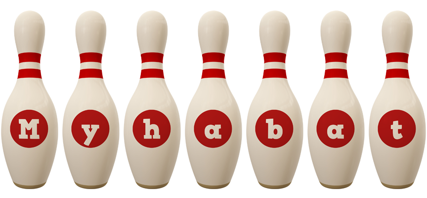 Myhabat bowling-pin logo