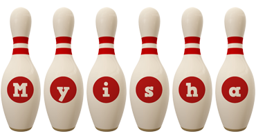 Myisha bowling-pin logo