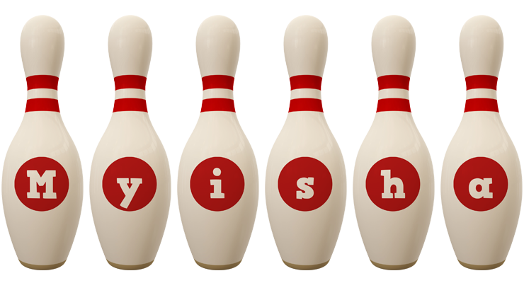 Myisha bowling-pin logo