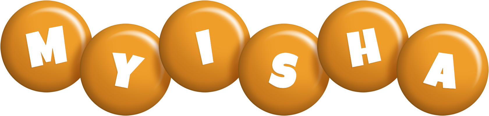 Myisha candy-orange logo