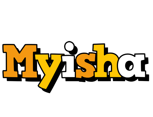 Myisha cartoon logo