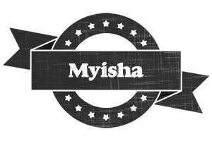 Myisha grunge logo