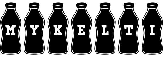 Mykelti bottle logo