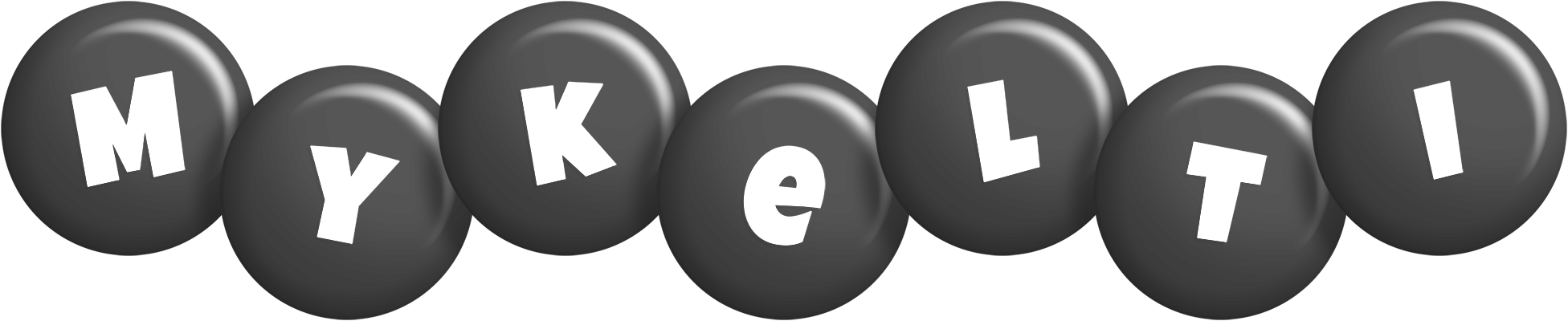 Mykelti candy-black logo