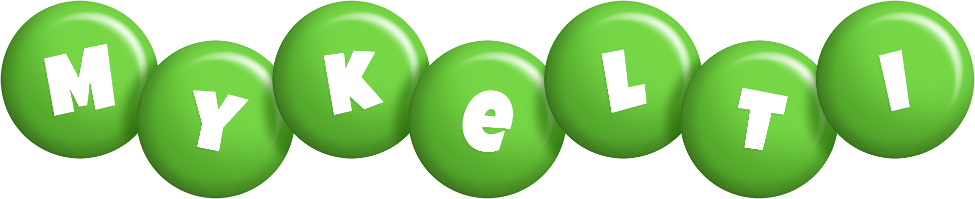 Mykelti candy-green logo