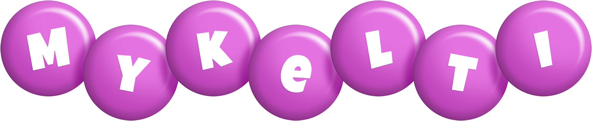 Mykelti candy-purple logo