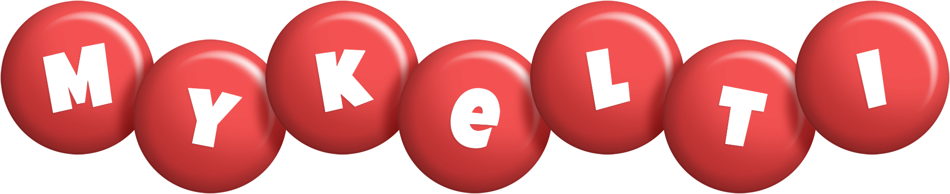 Mykelti candy-red logo