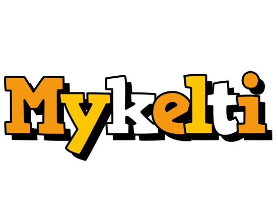 Mykelti cartoon logo