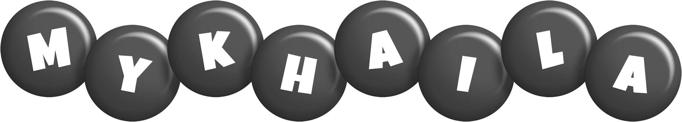 Mykhaila candy-black logo