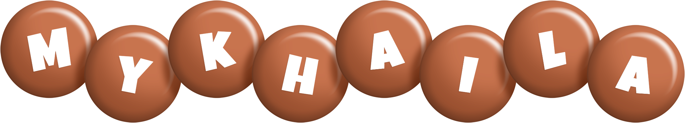 Mykhaila candy-brown logo