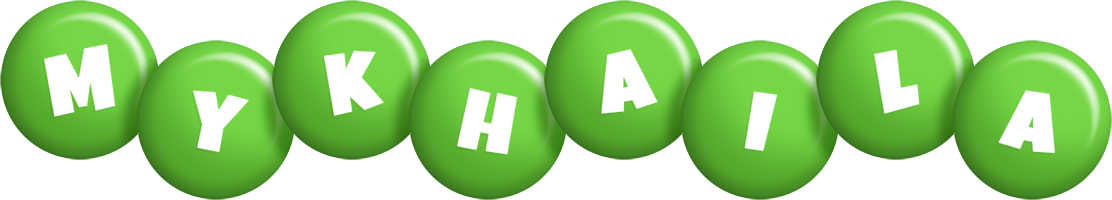 Mykhaila candy-green logo