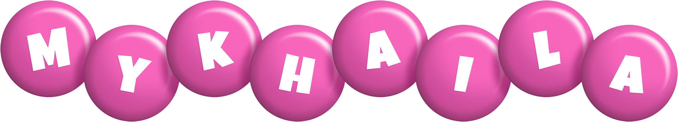 Mykhaila candy-pink logo