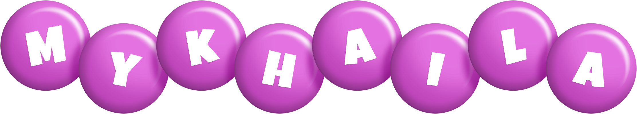 Mykhaila candy-purple logo