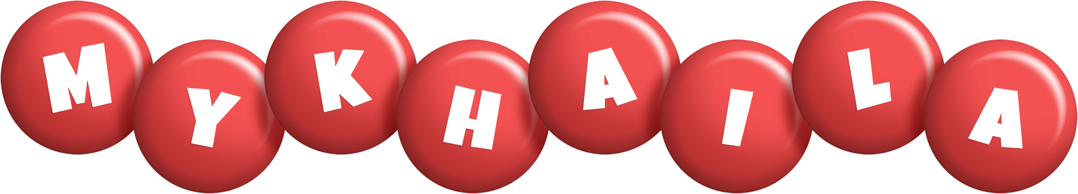 Mykhaila candy-red logo