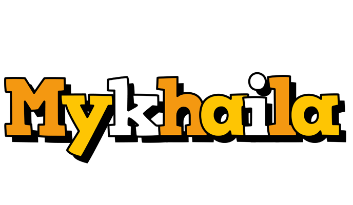 Mykhaila cartoon logo