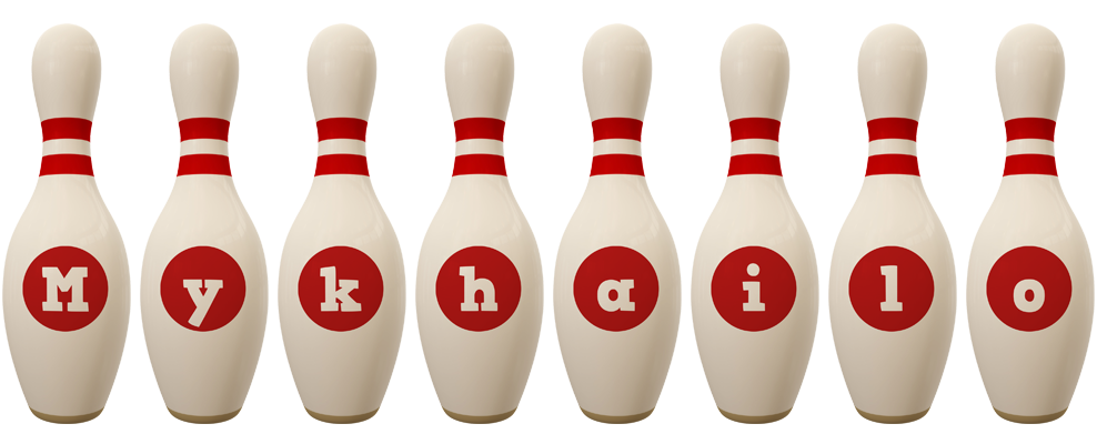 Mykhailo bowling-pin logo