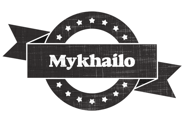 Mykhailo grunge logo