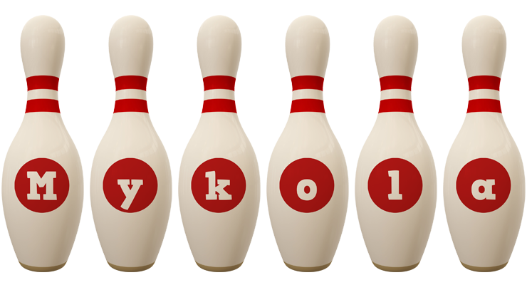 Mykola bowling-pin logo