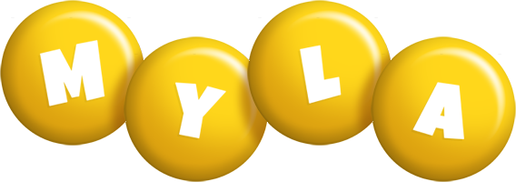 Myla candy-yellow logo