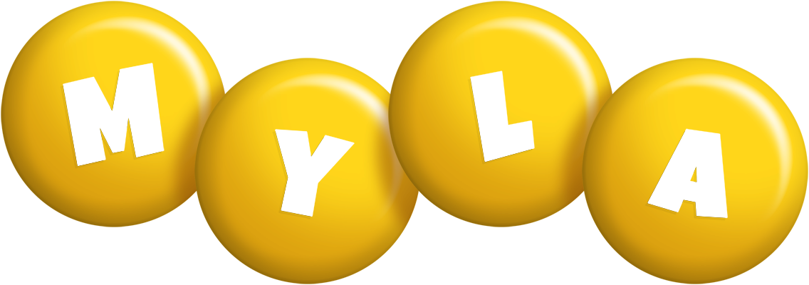Myla candy-yellow logo