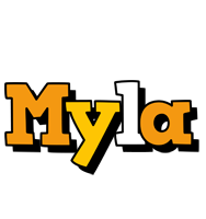 Myla cartoon logo