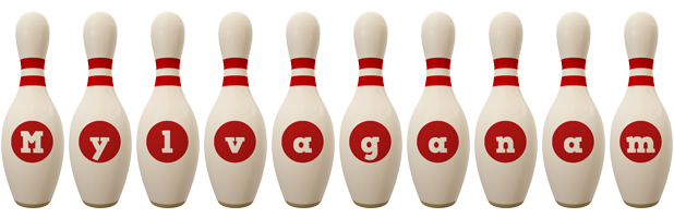 Mylvaganam bowling-pin logo