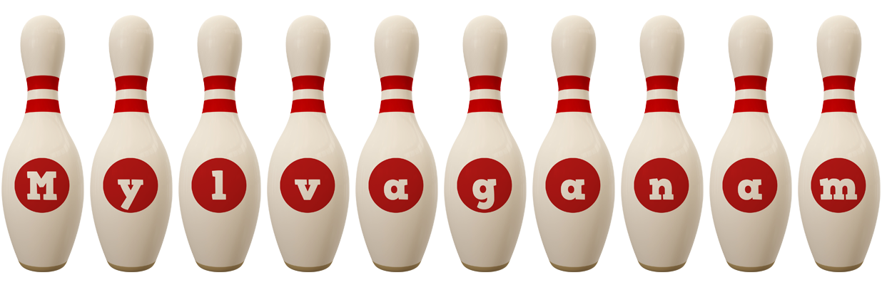 Mylvaganam bowling-pin logo