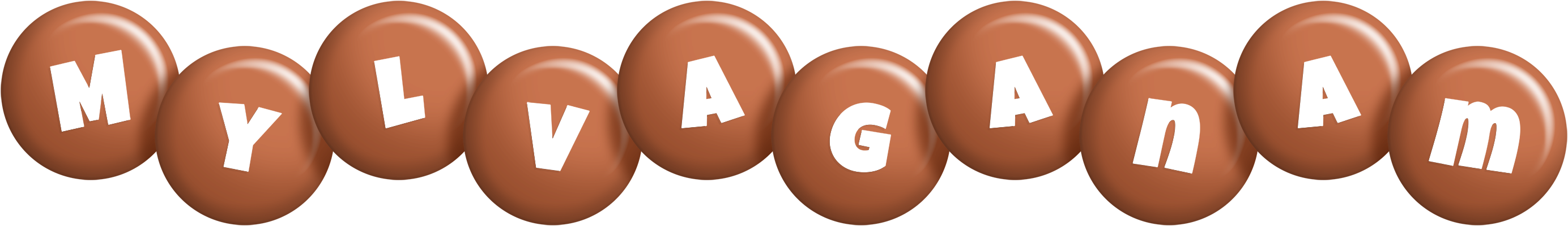 Mylvaganam candy-brown logo