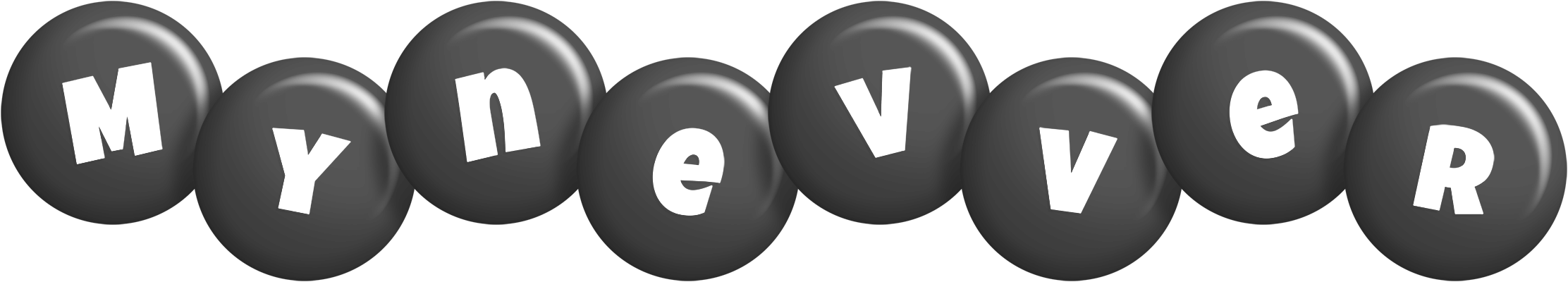 Mynevver candy-black logo