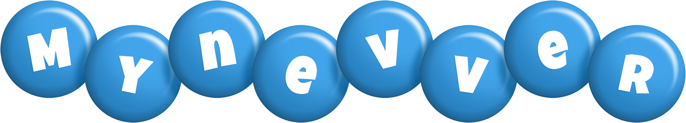 Mynevver candy-blue logo