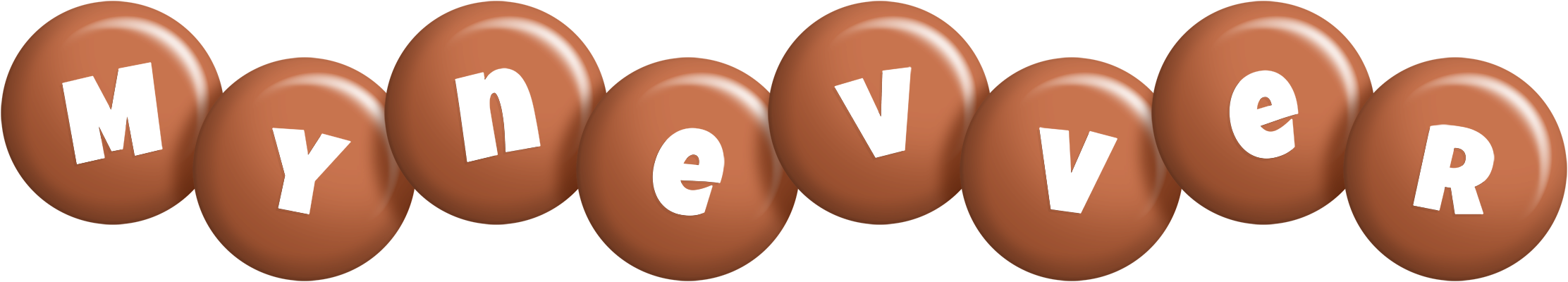 Mynevver candy-brown logo