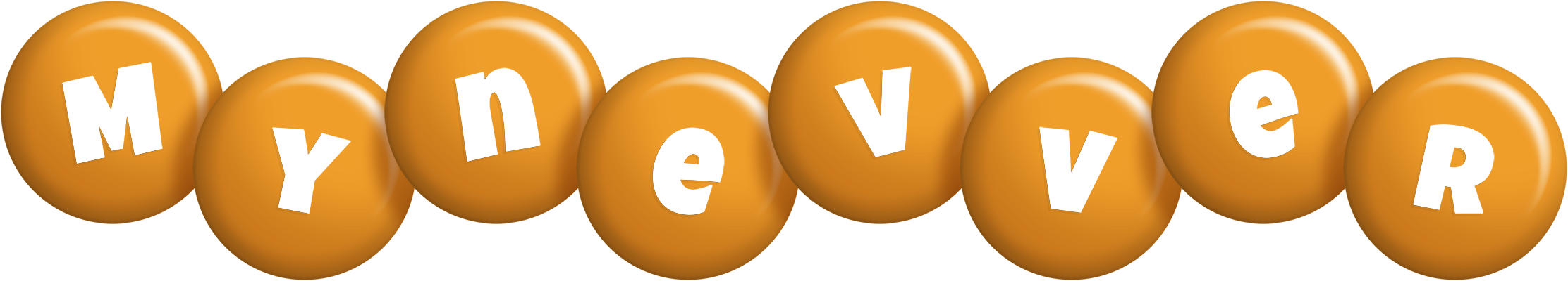 Mynevver candy-orange logo