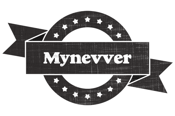 Mynevver grunge logo