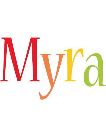 Myra birthday logo