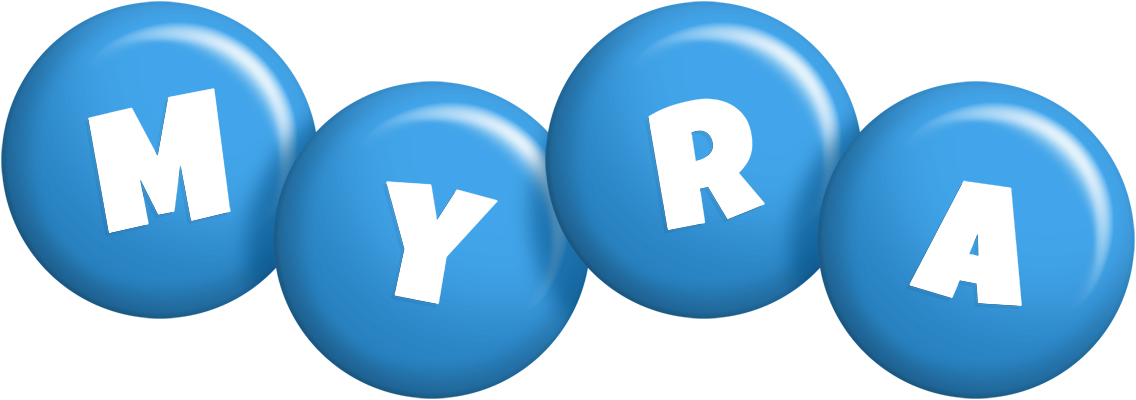Myra candy-blue logo