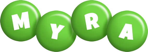 Myra candy-green logo